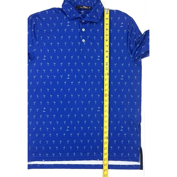 RLX Ralph Lauren Mens Polo Shirt Sz Medium Cocktails Print Performance Golf - Picture 14 of 14